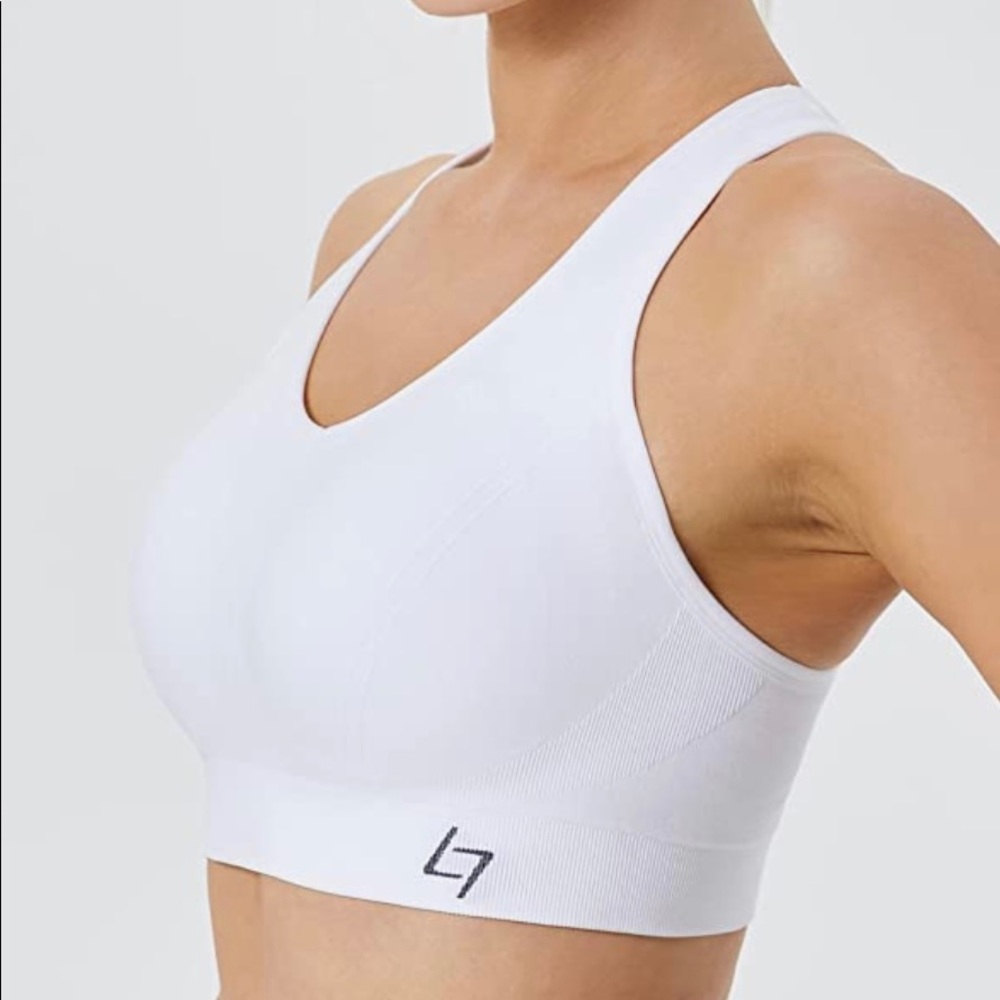 Fittin • Racerback Padded Seamless High Impact Sports Bra - Picture 2 of 7